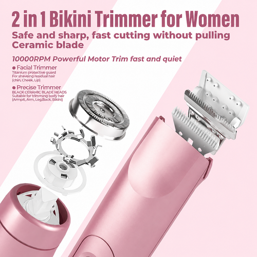 2-in-1 Bikini Trimmer for Women