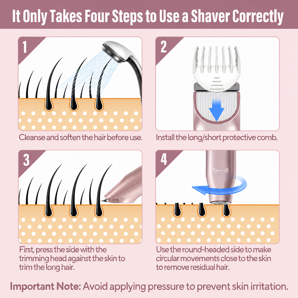 2-in-1 Bikini Trimmer for Women