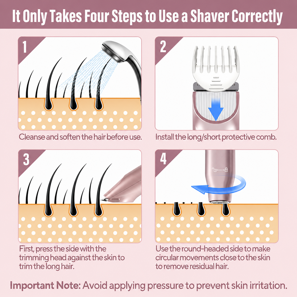 2-in-1 Bikini Trimmer for Women