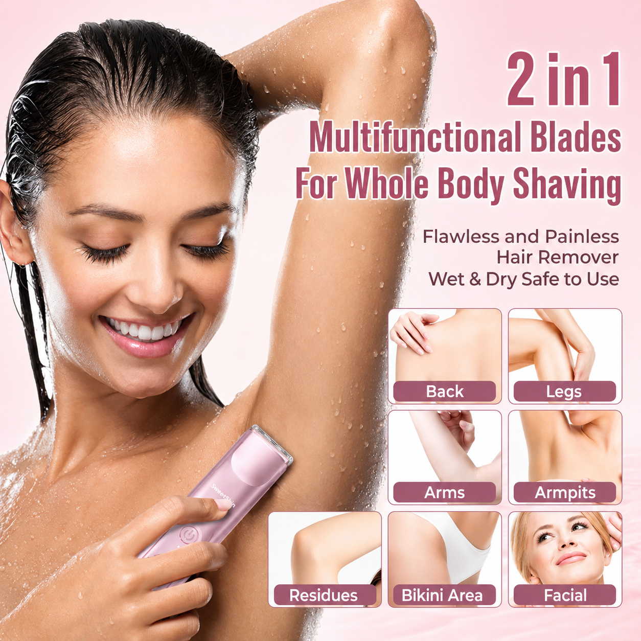 2-in-1 Bikini Trimmer for Women